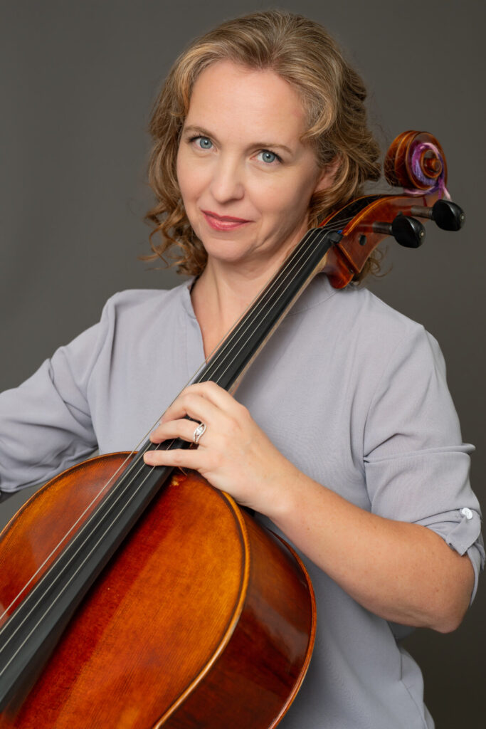 Dorothy Olsen teaching cello lessons in American Fork, Utah.